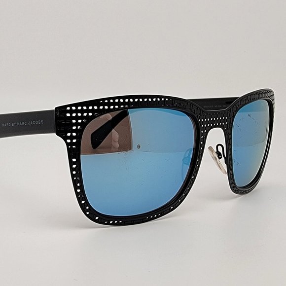 Marc by Marc Jacobs MMJ436/S Black Frame Blue Mirror Lens Sunglasses w/ Case main image 12